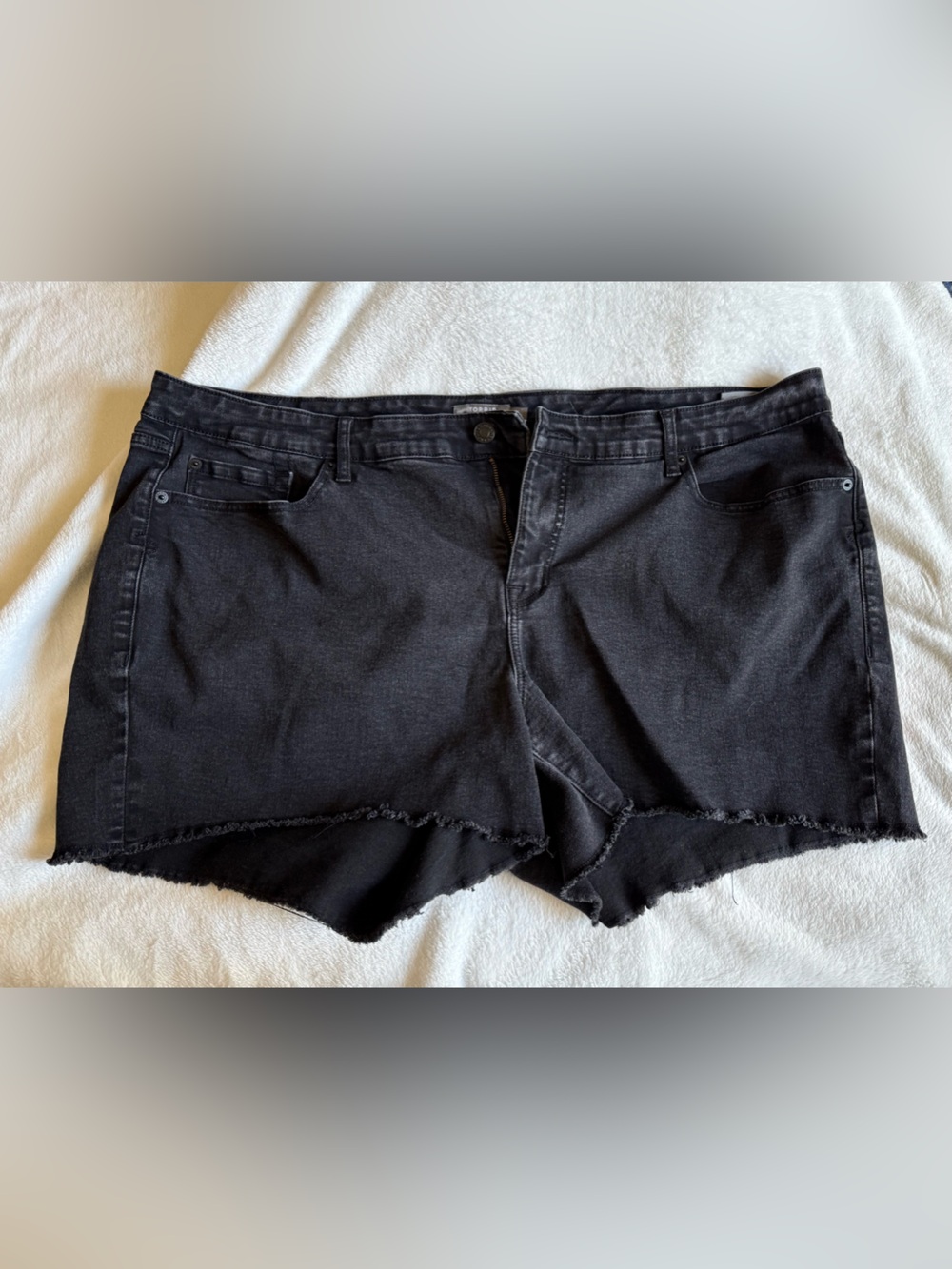Torrid Black Denim Cutoff Shorts